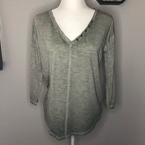 Army Green 3/4 Sleeve Shirt